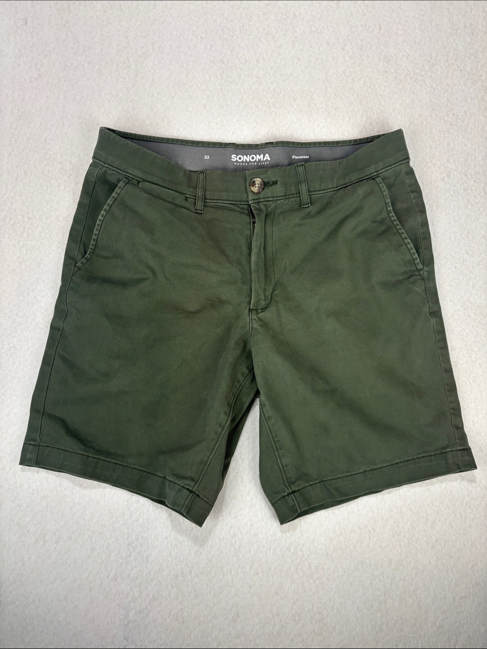 SONOMA Men's Olive Green Chino Shorts